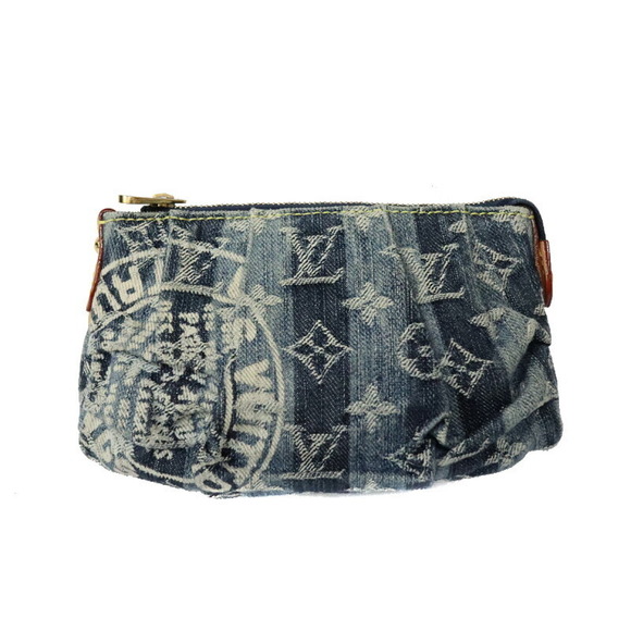 Louis Vuitton Denim Monogram Trusslaye Cosmetic Pouch Indigo - Picture 1 of 6